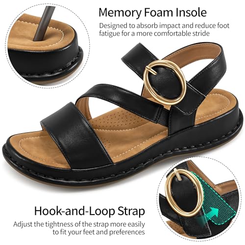 Aomigoct Womens Sandals Dressy Comfortable: Casual Summer Dress Flats Sandal 2025 -Ladies Fashion Walking Shoes Non Slip4