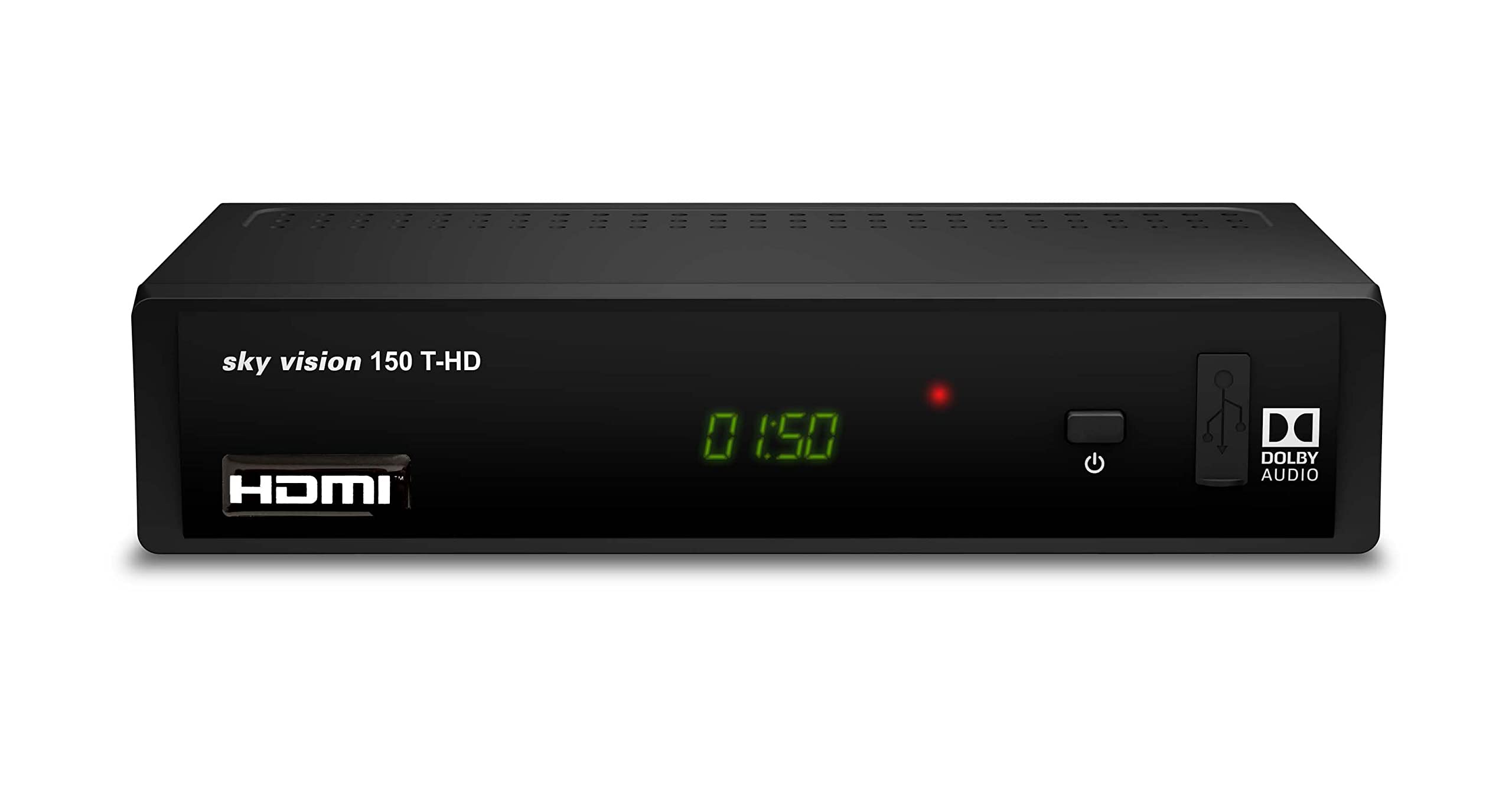Sky Vision 150 T-HD Digitaler DVB-T2 Receiver, HDTV, Dolby Digital Plus Unterstützung, mit mehrsprachiger Menüführung und Installationsassistenten
