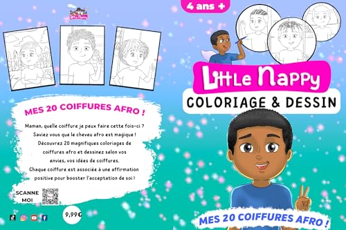 Coloriage & dessin Little Nappy - Mes 20 coiffures afro pour garç...