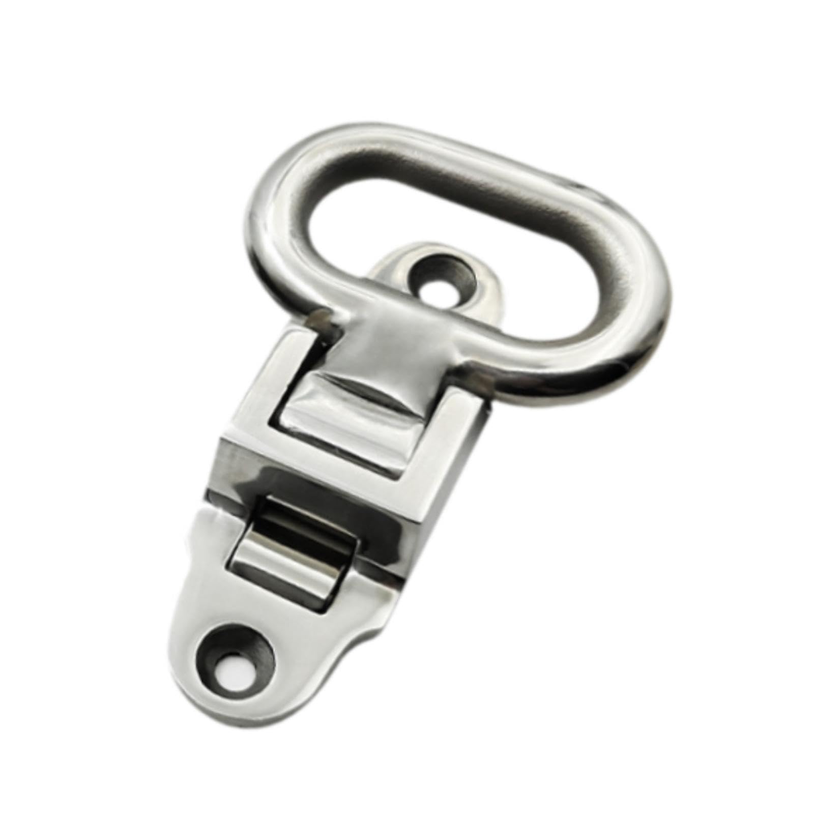 RCGOFOLLOW High Strength Stainless Steel Marine Folding Mast Step Multiuse Foot Pedal Excellent For Trailer And RV Access Marine Folding Mast Step Stainless Steel Deck, Silver, 107x83x38mm