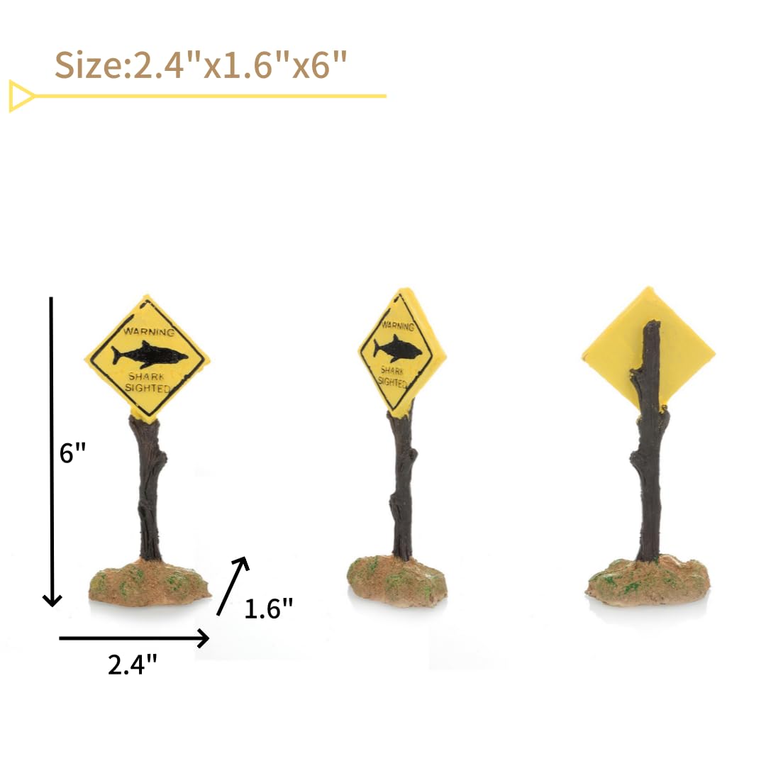 Fish Tank Decorations, Aquarium Decorations, Fish Tank Decorations, Technology Decorations, Shark Logo Decorations, Shark Patterns (1, Yellow)