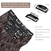 Gx Beauty Clip In Hair Extensions 20 Inch Long Wavy Dark Brown Hair Extensions, 4pcs Full Head Synthetic Hairpieces, Natural & Soft Hairpieces for Women(4PCS, Dark Brown)