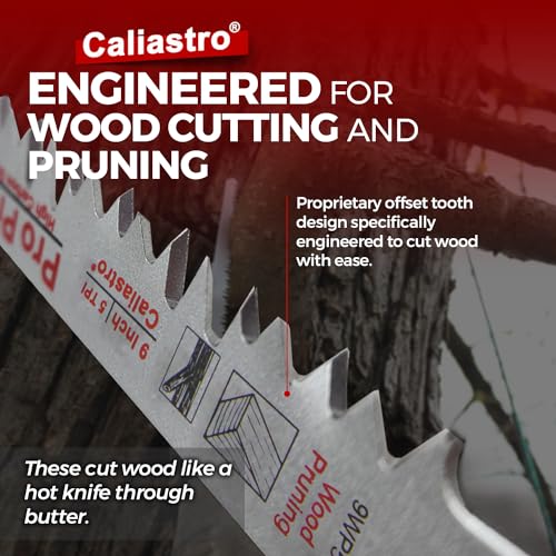 9-Inch Wood Pruning Saw Blades for Reciprocating/Sawzall Saws - 5 Pack - Caliastro - Thumbnail 2