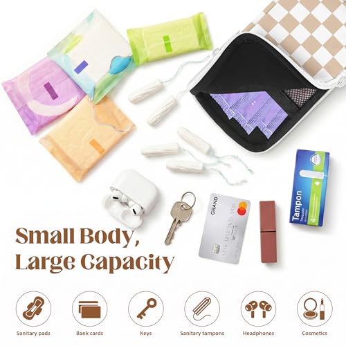 Image of 2PCS Tampon Holder Zipper Pouches Portable Period Bags