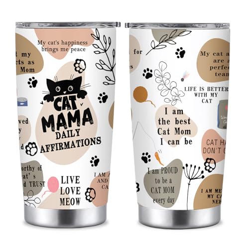 Cat Mom Gift: 20OZ Mug Tumbler - Funny Cat Themed