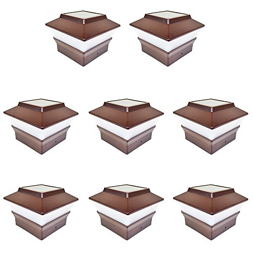 Black Friday - 70% OFF iGlow 8 Pack Brown Outdoor Garden 4 x 4 Solar LED Post Deck Cap Square Fence Light Landscape Lamp Lawn PVC Vinyl Plastic Black Friday - 70% OFF iGlow 8 Pack Brown Outdoor Garden 4 x 4 Solar LED Post Deck Cap Square Fence Light Landscape Lamp Lawn PVC Vinyl Plastic