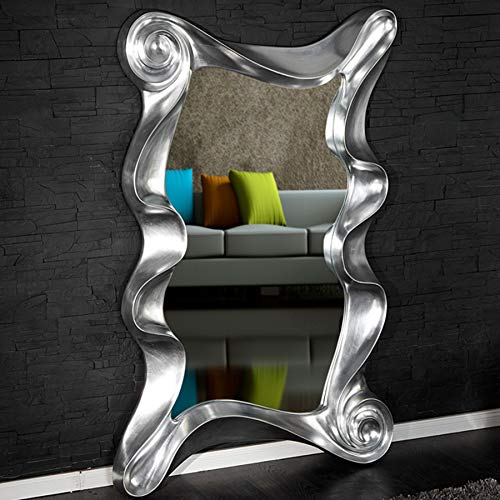 invicta INTERIOR Extravaganter Wandspiegel Alice - 160x106cm - Silber - variabel aufhängbar Abstrakter Dekospiegel XL-Spiegel fließende Form