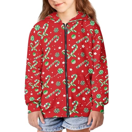 Image of Zipper Hoodie for Kids Full Zip Up Sweatshirt Active Coat Hooded Pullover with Pockets Size 6-16 Boys Girls