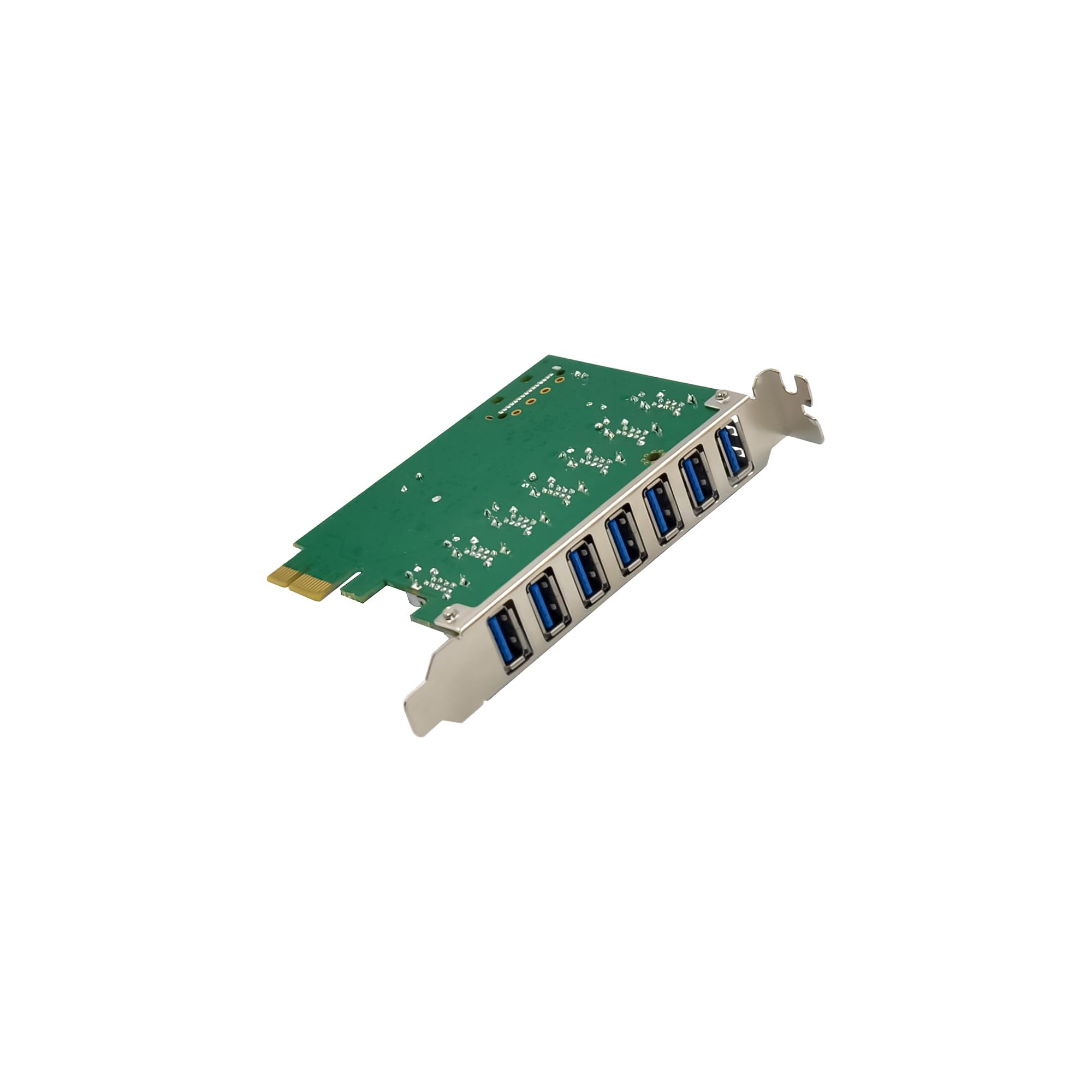 InLine PCIe 76661L - Tarjeta USB 3.2 (7 Puertos USB-A Gen.1, 5 GB/s, conexión de alimentación SATA, VL805, para Windows y Linux)