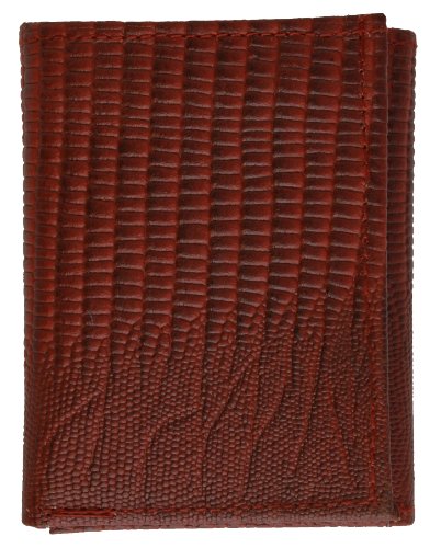 MARSHAL Snake Print Cowhide Leather Triifold Wallet with Center Id window & Credit card Slots