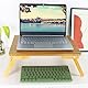 WKWKER 100% Bambus Laptop Bett Tisch Schoß Schreibtisch Für Bed Breakfast Betttablett Mit Klappbeinen Tragbarer Nachttisch Für Computer Snack Schreibstudio (Natürlich)