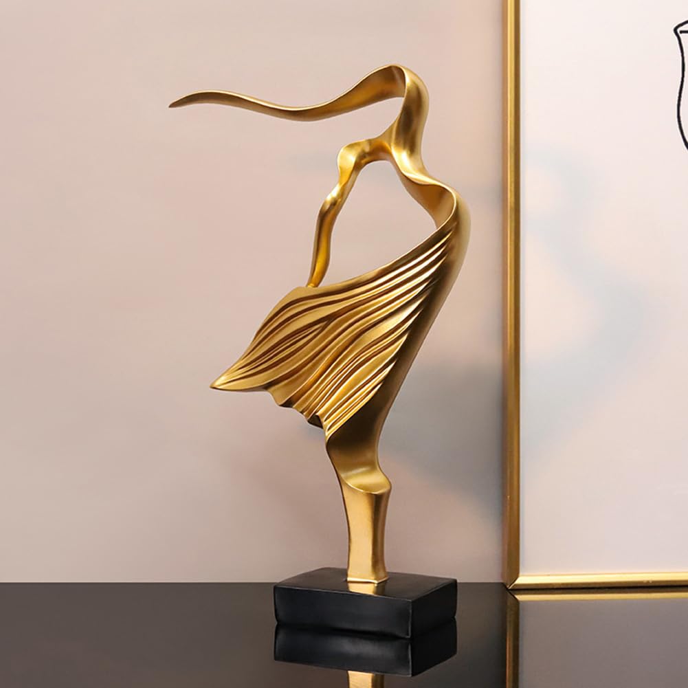 Abstrakte Skulptur Deko Moderne Kunst Deko Statue Dekoartikel Für Wohnung, Schlafzimmer, Bücherregal, Büro Statuen Und Skulpturen Harz,Gold,Set