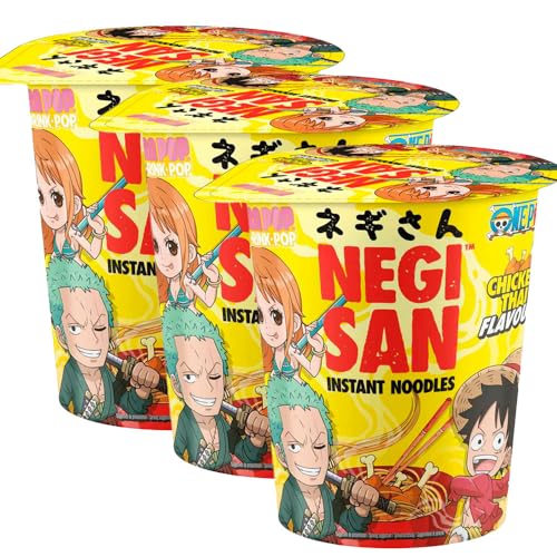 Noodles instantáneos Pollo Teriyaki 65 g estilo ramen japonés inspirado en anime One Piece, comida rápida dulce-salada para llevar