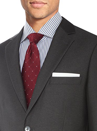 Salvatore Exte Men's Two Button Sharkskin 2 Piece Suit Modern Fit Jacket Pant4