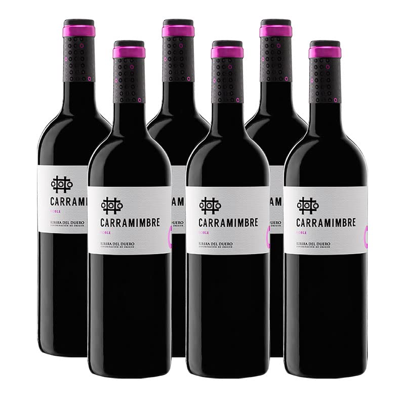Vino Tinto Carramimbre Roble de 75 cl - D.O. Ribera del Duero - Bodegas Carramimbre (Pack de 6 botellas)