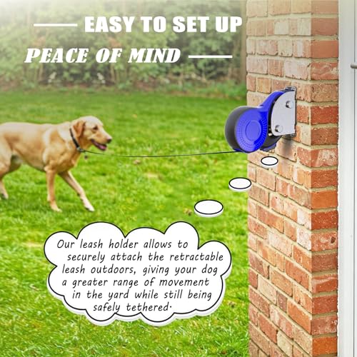 Secure Holder for Retractable Dog Leash,Stainless Steel Wall Hook,Heavy Duty Metal Bracket for Small Medium Large Retractable Leashes,Mounted Indoor and Outdoor,No Runaway System - Image 5