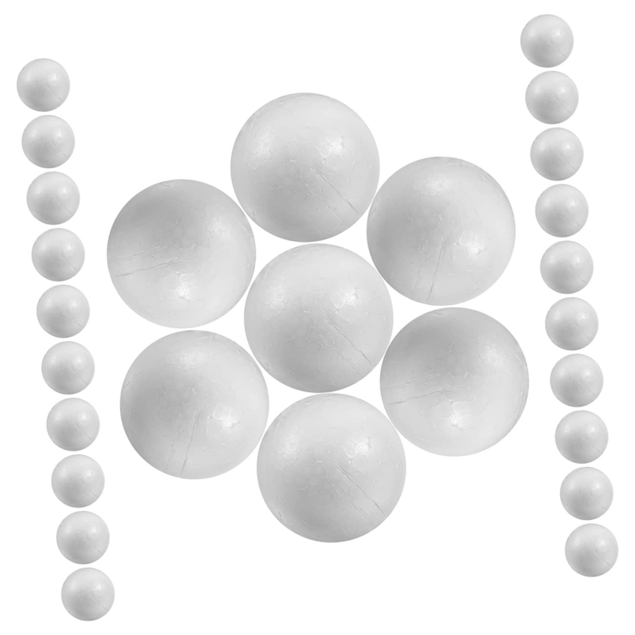 Lurrose 125pezzi Palline di Polistirolo Bianche per Fai da Te per Decorazioni Festive e Lavoretti Creativi per Progetti Artigianali e Ornamenti Personalizzati