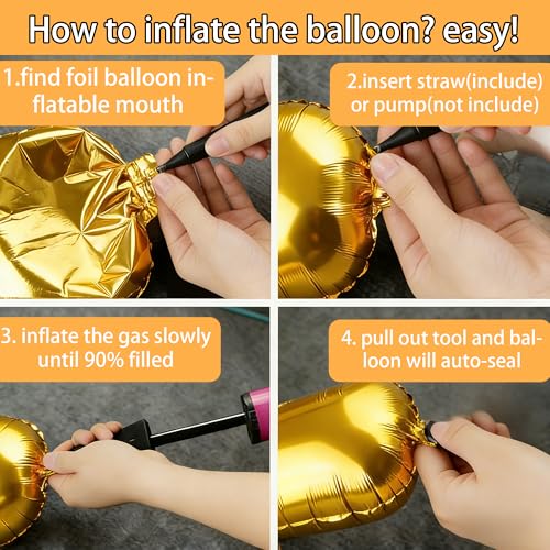 Image of Congrats Grad Balloon Banner, Congratulations Balloons for Graduation Party Decorations 2026, Gold