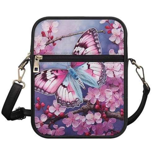 Leather Crossbody Purse Women's Cell Phone Shoulder Handbags Multi Pocket Crossbody Bag Messenger Bag