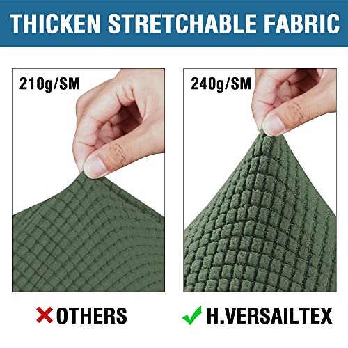H.Versailtex PART-HVBLSOFA-3R-2CUSHION-BRONZEGREEN 3 Piece Stretch Sofa Covers thumb #2
