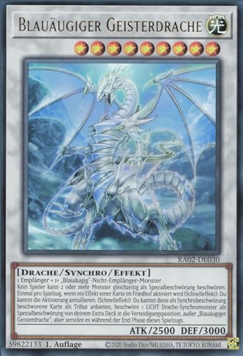 Blauäugiger Geisterdrache (V.2) RA02-DE030 Ultra Rare Deutsch Boosterfrisch 1. Auflage - 25th Anniversary Rarity Collection II - mit ReCollectibles-Versandschutz - für Yu-Gi-Oh!