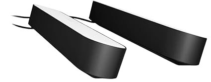 PHILIPS Hue Play White & Color Ambiance Smart LED Bar Light - Black, Pack of 2,Polycarbonate