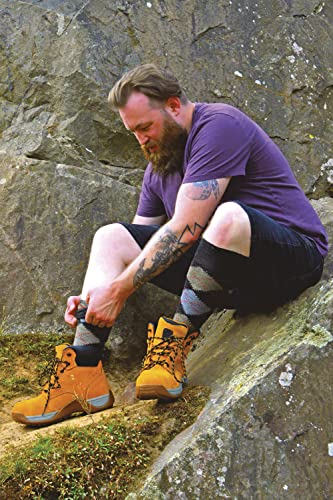 3 Pack Mens Warm Extra Long Knee High Argyle Lambs Wool Socks in Brown or Grey3