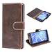 Produktbild Mulbess Handyhülle für Sony Xperia Z2 Hülle Leder, Sony Xperia Z2 Handy Hüllen, Vintage Flip Handytasche Schutzhülle für Sony Xperia Z2 Case, Kaffee Braun