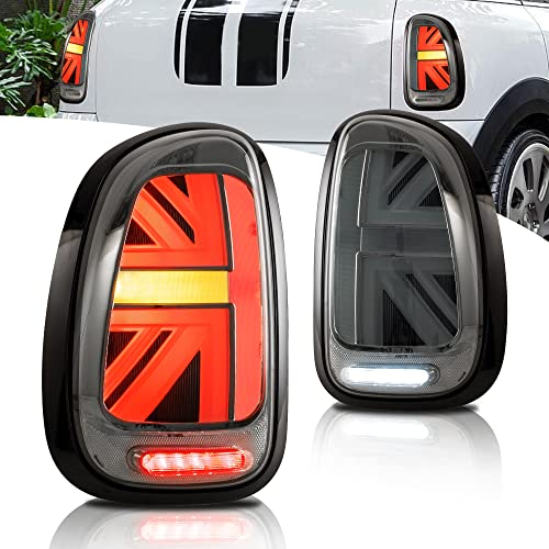 VLAND Union Jack Feux Arrière LED pour Mini Countryman R60 Cooper SD/D ALL4/JCW ALL4/One/WRC 2010-2016, avec clignotants séquentiel, avec effet dynamique,...