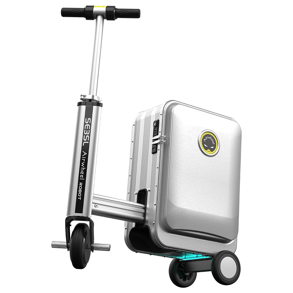 AirwheelSE3-SL 15 LBS Portable Horse Riding Luggage Suitcase Ultralight Travel Silver Riding Suitcase