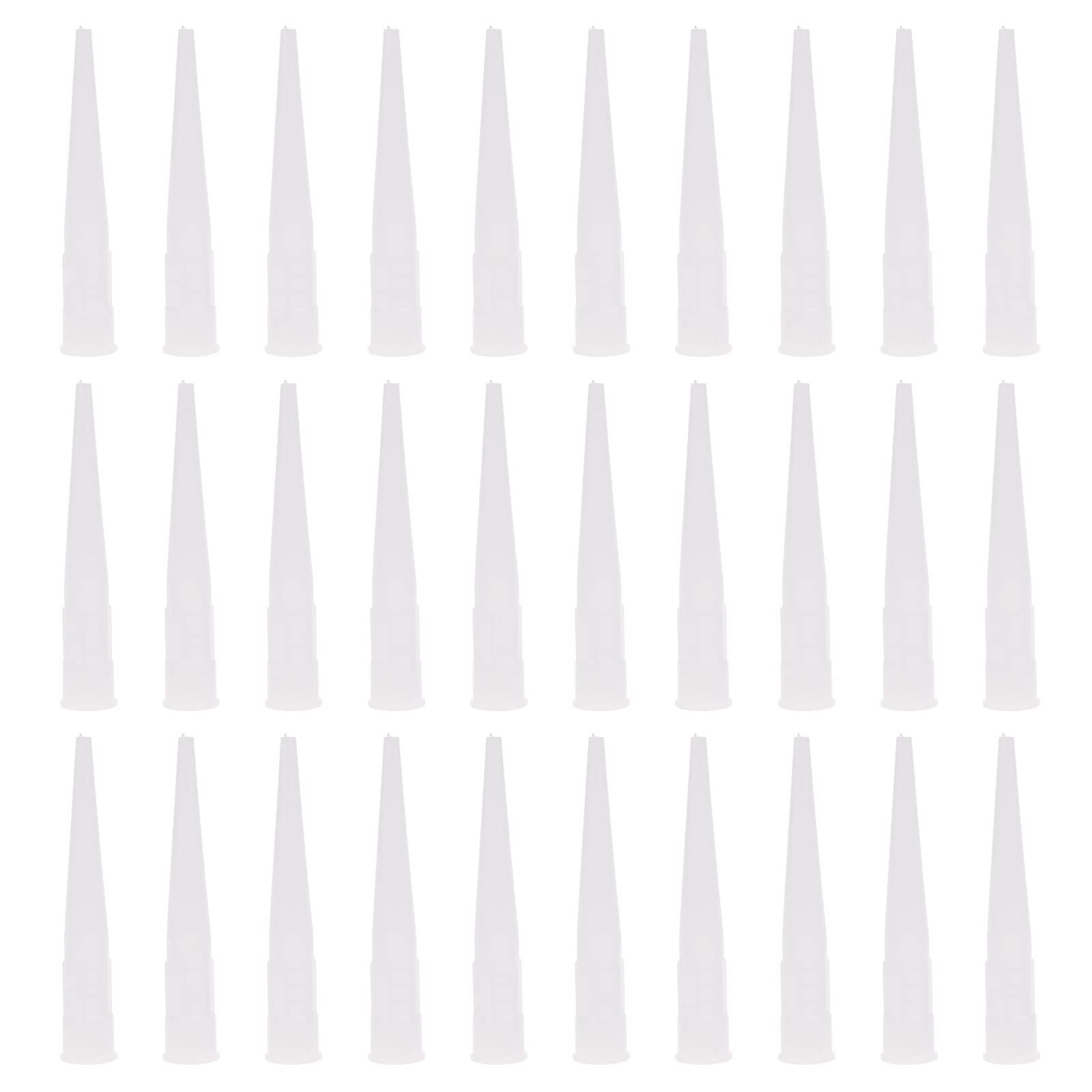 Kalttoy 30 Pieces/Set Sausage Caulking Tips Cone Trowel Nozzles Caulk Nozzle For Sausage And Bulk Caulk Caulking Tips Cone Trowel Nozzles Nozzle Applicator Extender Tip Tool And Applicator