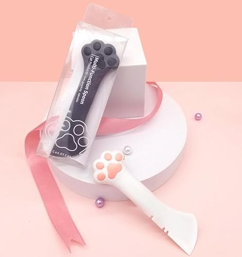 Miniatura 7 de Mini espátula de silicona con diseño de pata de gato, abrelatas de alimentos, tapa para abrelatas de alimentos enlatados para mascotas, abrelatas