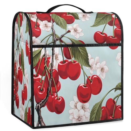 Coffee Maker Cover Cherry Flower Kitchen Appliance Covers Small Appliance Covers Blender Cover Juicer Cover Dust Covers for Kitchen Appliances with Top Handle and Pockets,Washable,C31