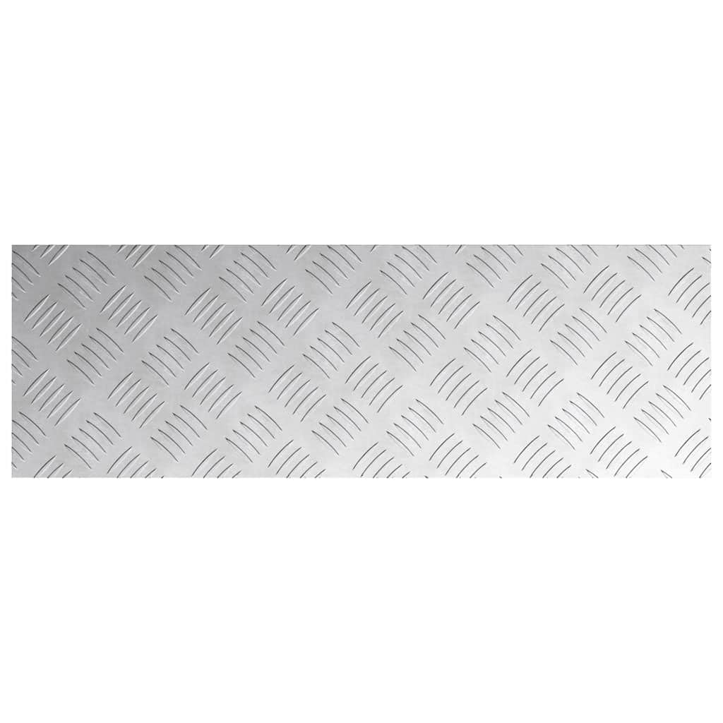 Stopnie schodowe, 4 sztuki, srebrne, 75 x 25 cm, aluminium | Antypoślizgowa, kwadratowa konstrukcja, do użytku wewnątrz i na zewnątrz, łatwa pielęgnacja