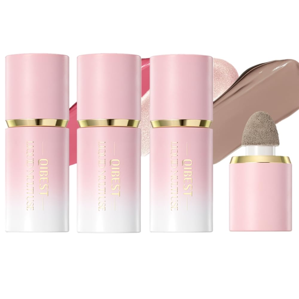 3 Pack Liquid Contour & Highlighter & Blush Makeup Set