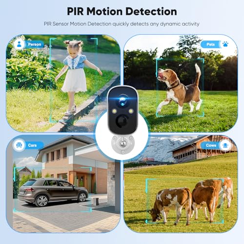 Poyasilon 2-Pack Solar Security Cameras Wireless Outdoor,2K Solar Camera Wireless for Home Color Night Vision Two-Way Talk Two Spotlights,Cloud/SD Only 2.4GHz WiFi - image 2