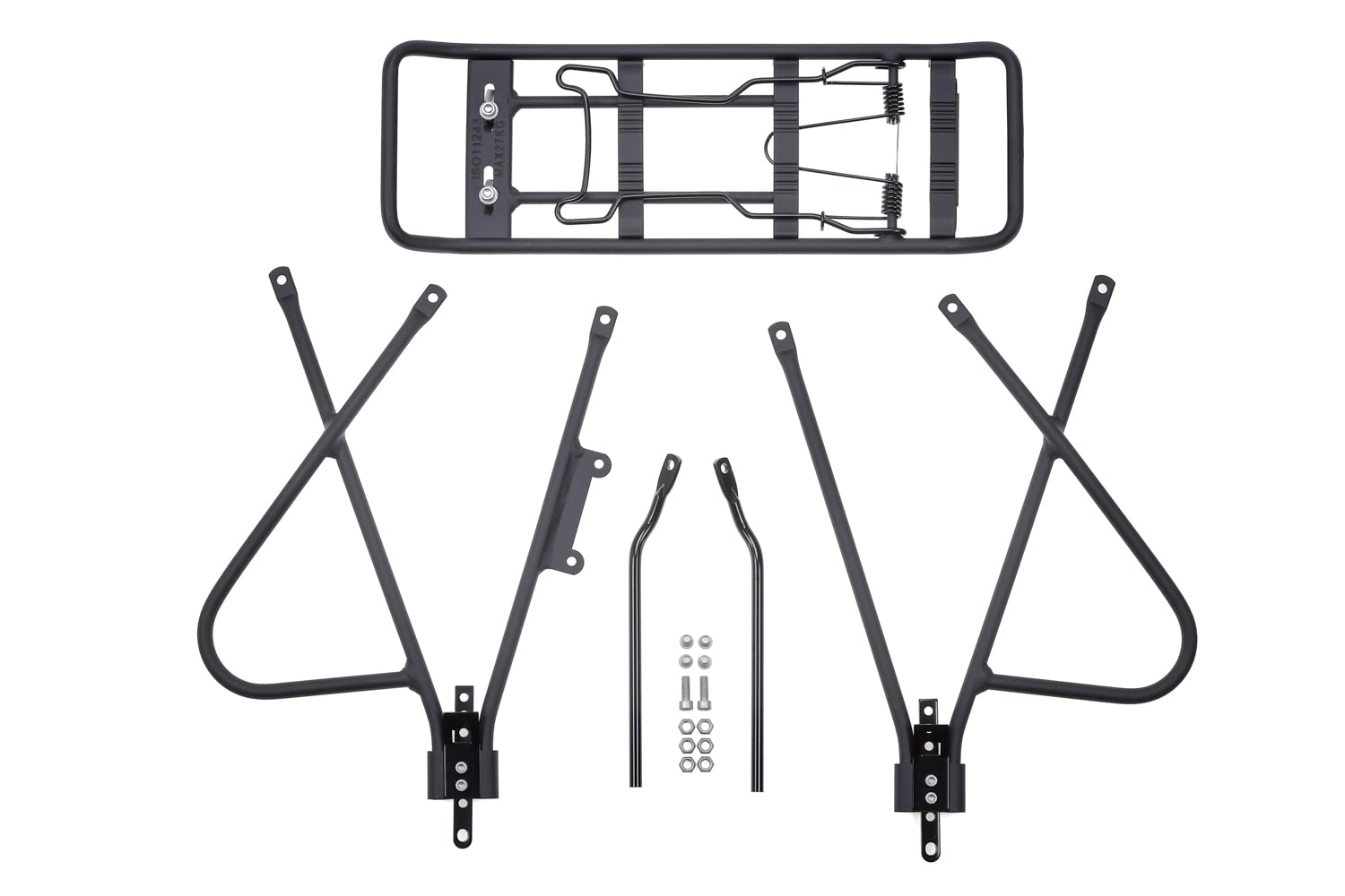 Alu Gepäckträger 28-29 Zoll verstellbar Federklappe Streben 200mm Rear Rack
