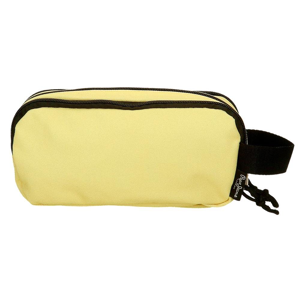 Pepe Jeans Aris Triple Case Yellow 22x10x9 cm Polyester, Lemon Tree, Triple Case, Talla Unica - Image 3