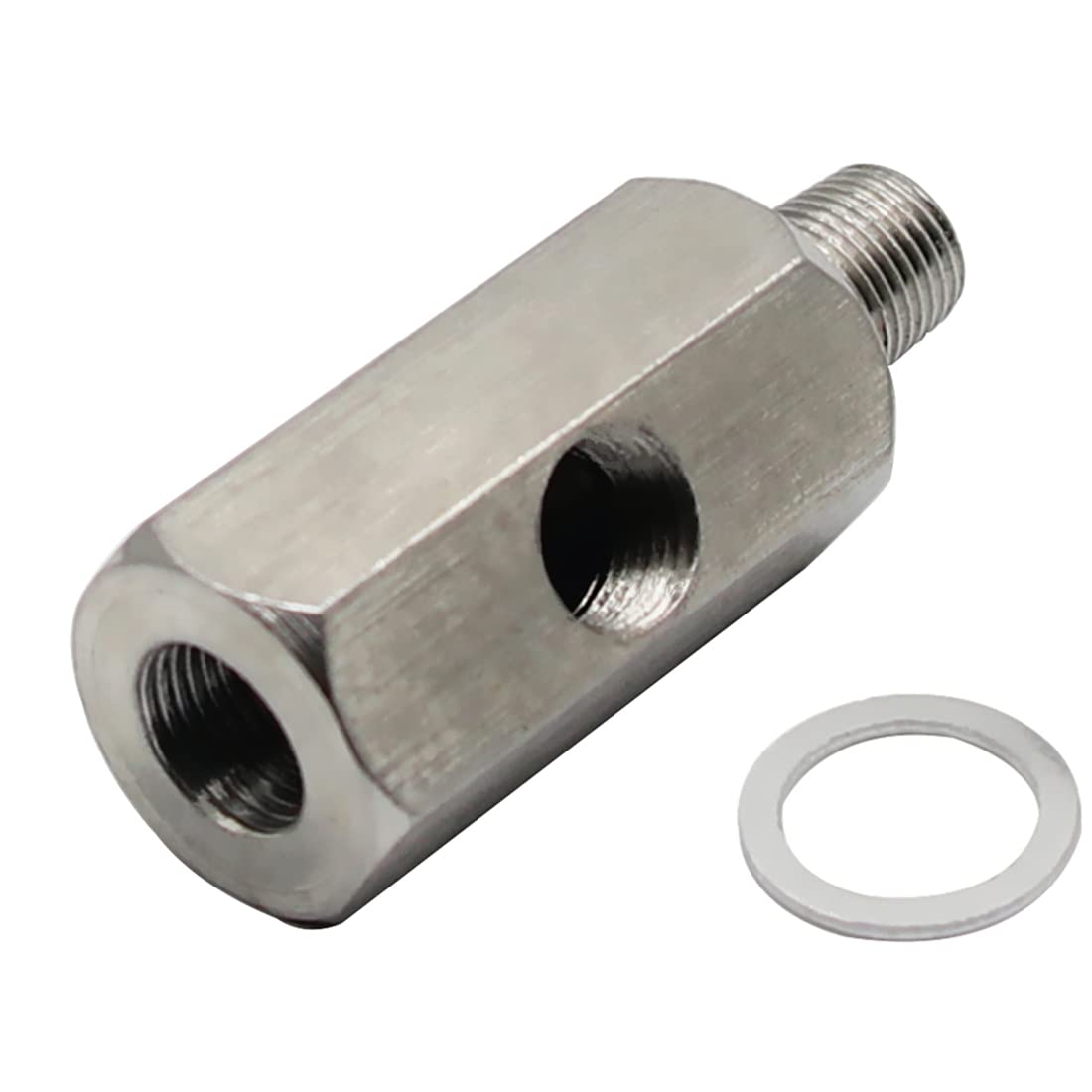 Raccord Turbo En Acier Inox 304 - 1/8" NPT, Pour Capteur Pression/température Huile, 50 Mm