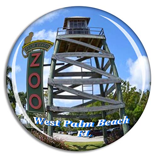 Crystal Fridge Magnets West Palm Beach Palm Beach Zoo Florida USA Travel Souvenir Funny Sticker for Gift Home Decoration Office Whiteboard
