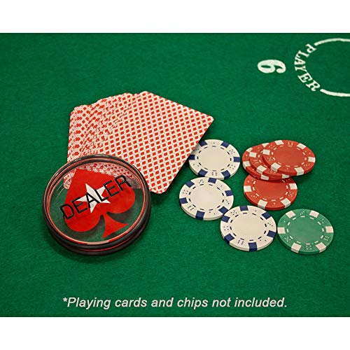 Image of GSE Games & Sports Expert 3-Inch Double-Sided Casino Grade Clear Acrylic Poker Dealer Puck Button for Gambling Card Games, Texas Hold 'em, Poker Nights, Tournaments