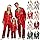 Christmas 2025 Matching Sets Christmas for Festival Holiday Vacation Fall Satin Set 01-Red