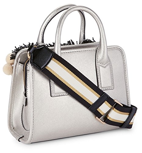 Marc Jacobs Beads and Pom Poms Little Big Shot Satchel, Platinum Multi