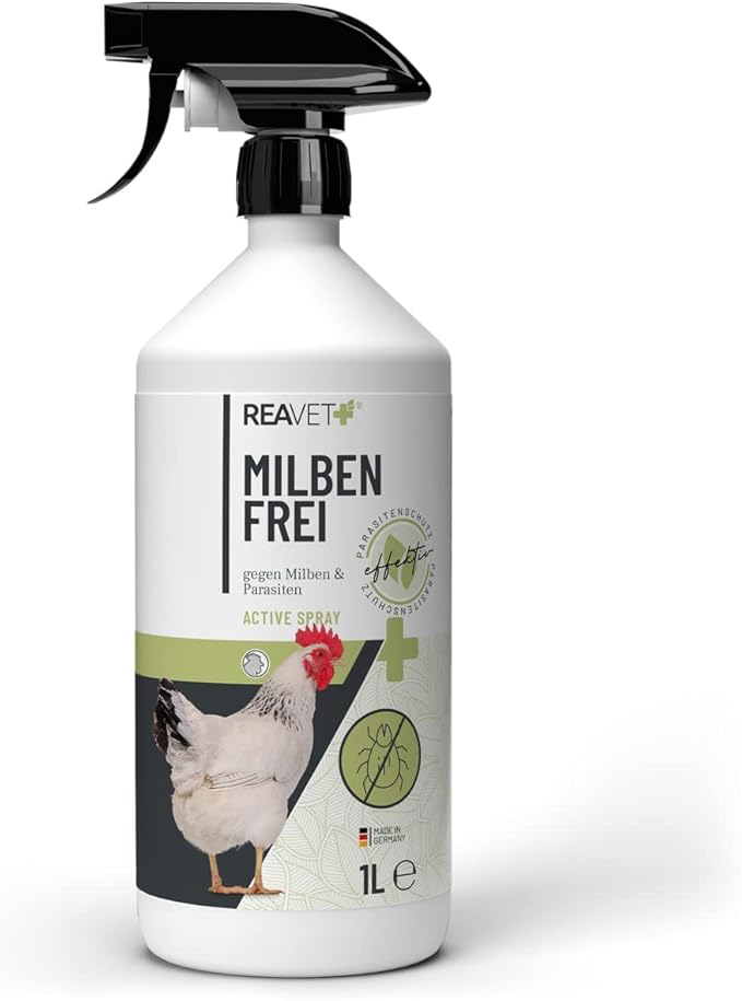Was Hilft Gegen Milben Im Hühnerstall ReaVET Milbenspray für Hühner 1L mit Soforteffekt gegen Juckreiz