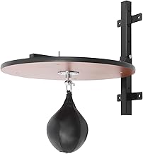 Speed Bag Boxing Training Platform with Steel, Wood & PU - 30cm Height Adjustable Quiet Wall Mount for Home Gym Punching Bag Speedball