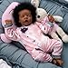JIZHI Lifelike Reborn Baby Dolls Black -17Inch Baby-Soft Body & Curls Realistic-Newborn Baby Doll African American Real Life Baby Dolls Cloth Body with Gift Box for Kids