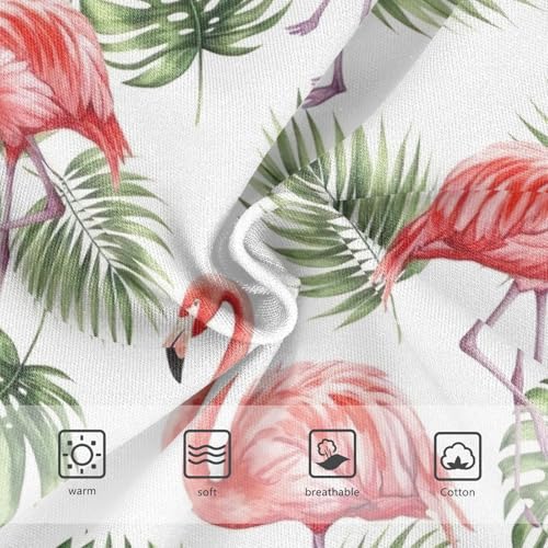 Toddler Girl Panties, Flamingos Tropical Palm Leaves Girls Cotton Underwear, 2–8 Years3