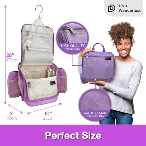 DD-Hanging-Travel-Toiletry-Bag-for-Men-and-Women--Large-Cosmetics-Makeup-and-Toiletries-Organizer-Kit-with-10-Compartments-YKK-Zippers-XXL-Metal-Swivel-Hook-Water-Resistant-Nylon