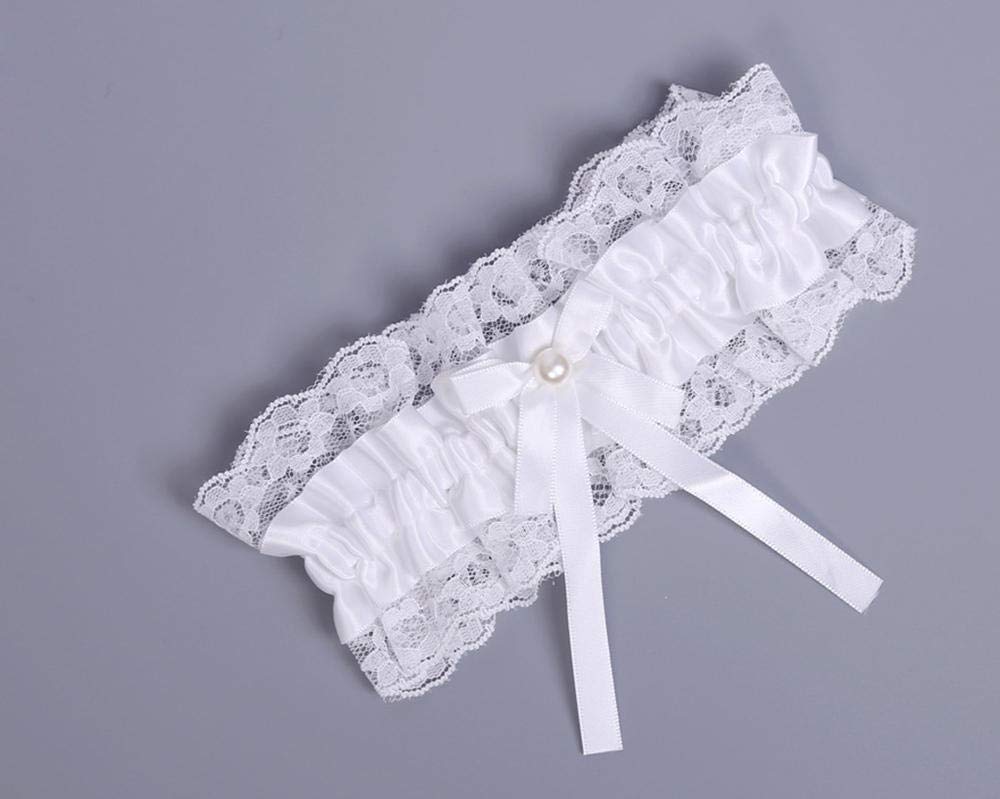 Pretty Little Gifts Giarrettiera Personalizzata, Gambe da Sposa Sexy con Giarrettiera in Pizzo Bianco, Regali di Nozze per Giarrettiera da Sposa (Bianco)