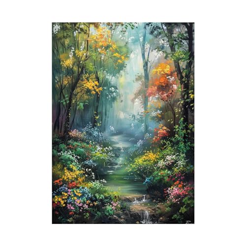 Impression sur toile pour moderniser un mur vide - Grand poster forestier GFDJKHT 80x120cm